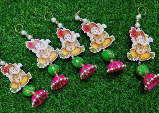 Nutts Handmade Decorative Hanging | Traditional Wall Hanging Home Temple Door and Festival Decoration Pack of 6 (Small143)