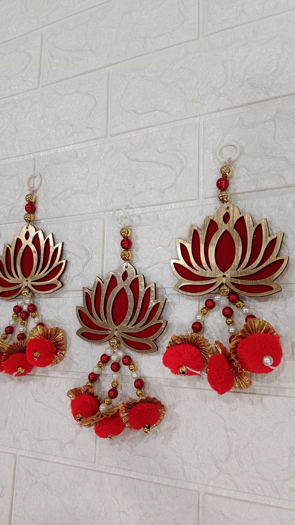 Nutts Lotus Hanging Ornament Stylish Decor For Home Wall Enhances Living Room And Bedroom Interiors With Modern And Artistic Lotus Design