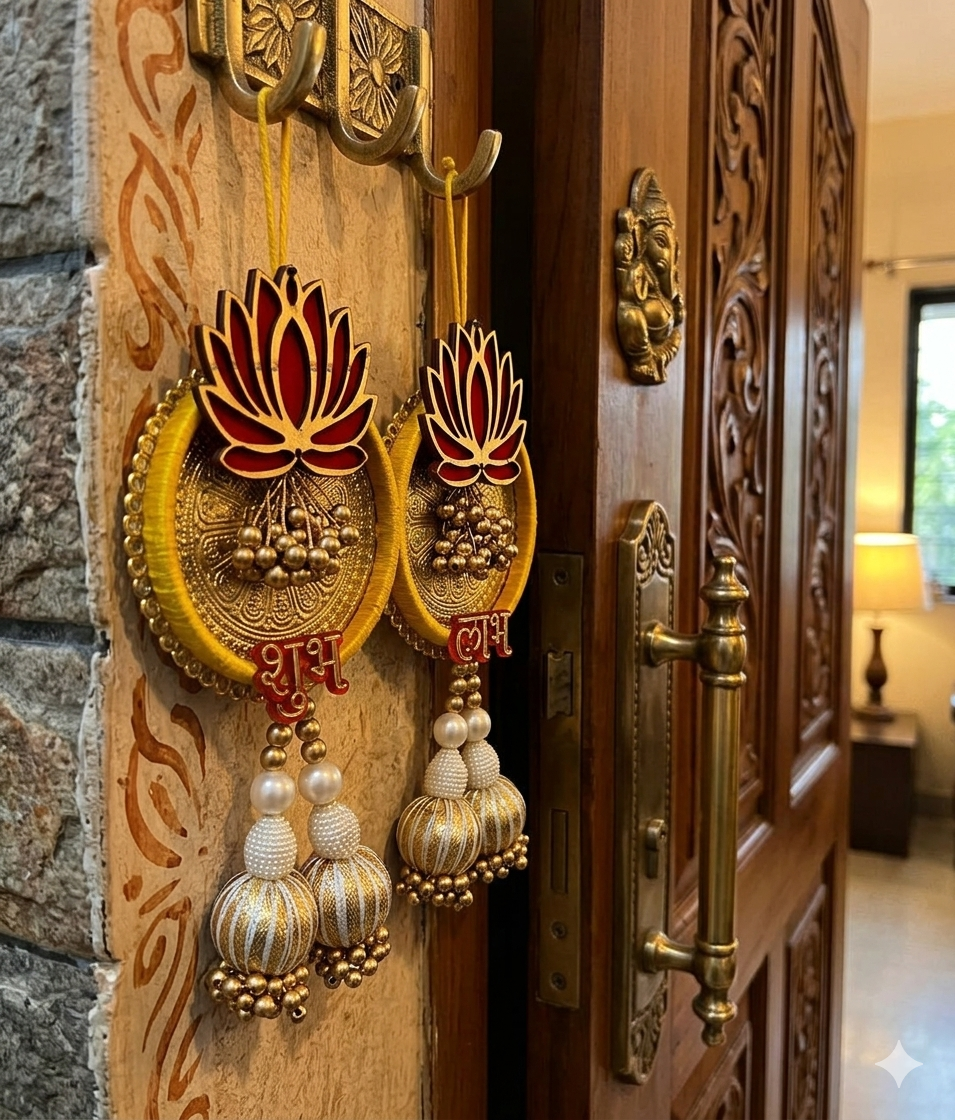 Nutts Lotus Wall Hanging Perfect For Traditional Wall Decor Adds Cultural And Spiritual Element Ideal For Home Temple And Festive Decoration