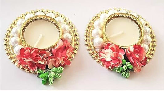 Handmade Tea Light Candle Holder for Diwali Navratri Christmas New Year Decoration Items Traditional Design