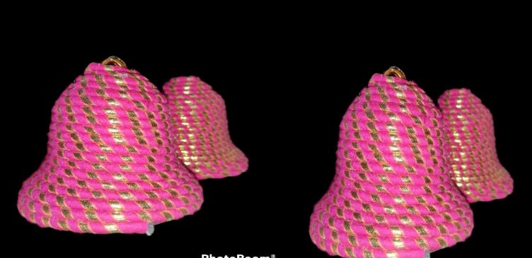 Nutts Gota Jingle Bells for Christmas Tree Jingle Bells for Home Decor Christmas Tree Decoration Art & Crafts Hanging Bells Decor | Party | Decroation Item (Pack of 2) (SH-RM-Bell05/1)