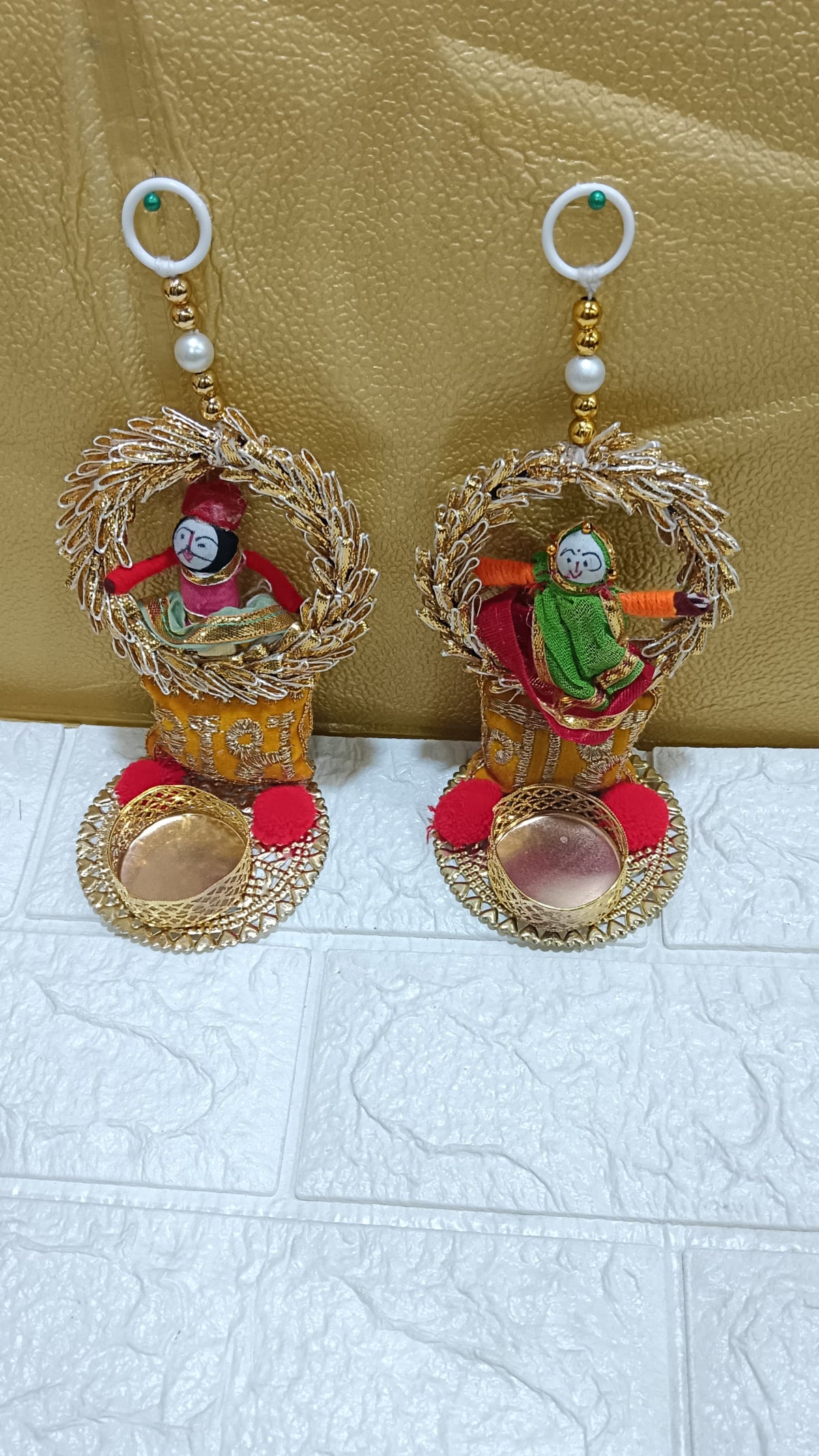 Nutts Handmade Designer Door Hanging Decorative Traditional Design for Home Decorations Pack of 2 (Small135)