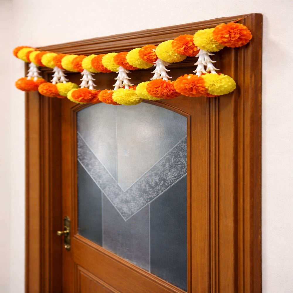 Nutts Floral Marigold Bandhanwar for Front Door Decor