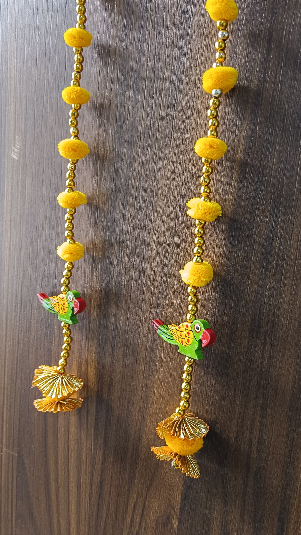 Parrot Small String Hanging for Home Decor,Diwali Decor,Wedding and All Festival Decor Pack of 6 (SMALL131)