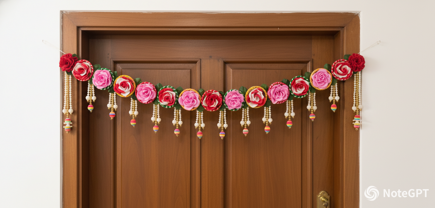 Nutts Floral Bandhanwar Toran Door Hanging for Home and Festive Decor