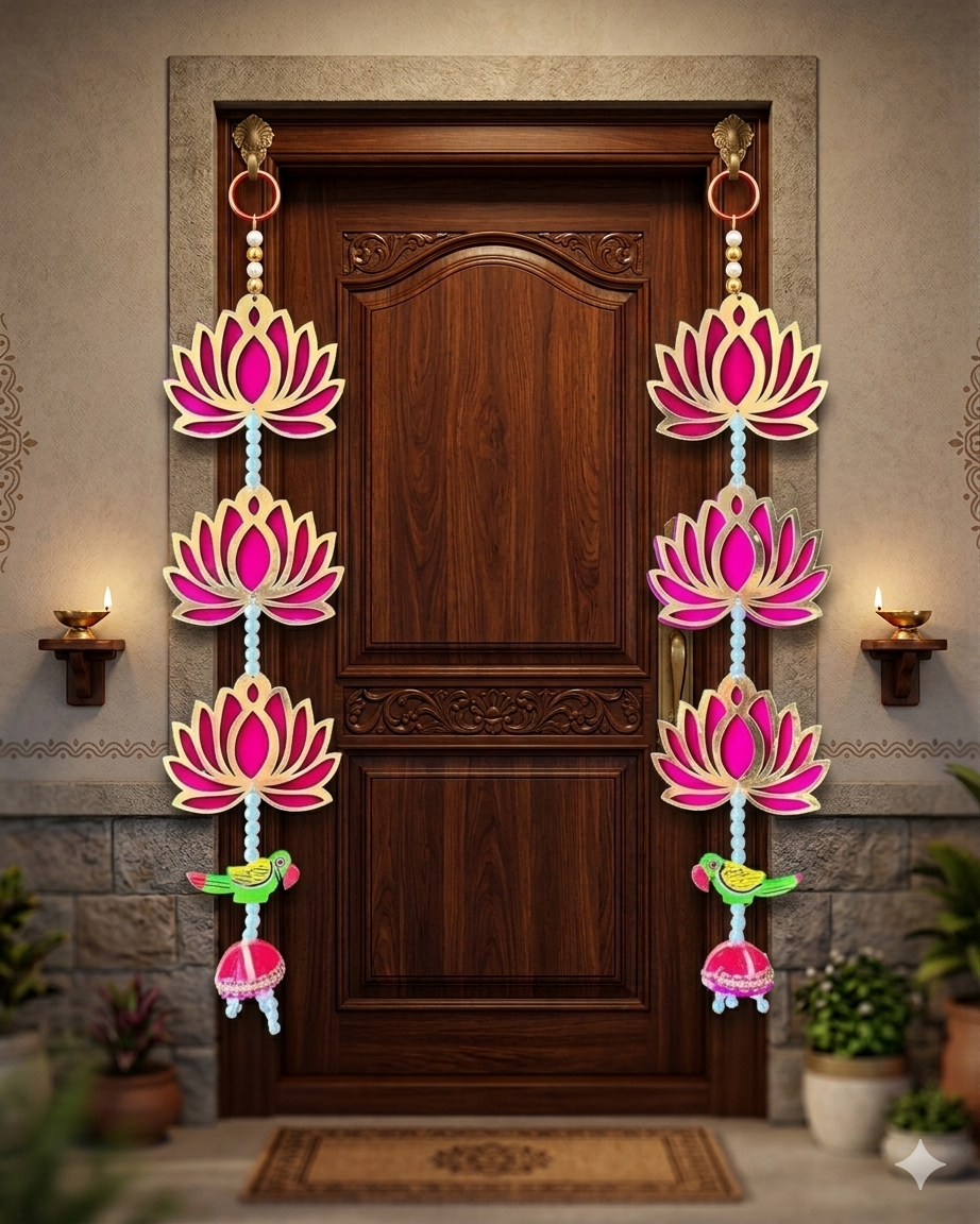 Nutts Lotus Hanging Decor Ideal For Home Styling Ideas Enhances Interior Spaces With Modern And Spiritual Lotus Design Perfect For Wall Decoration