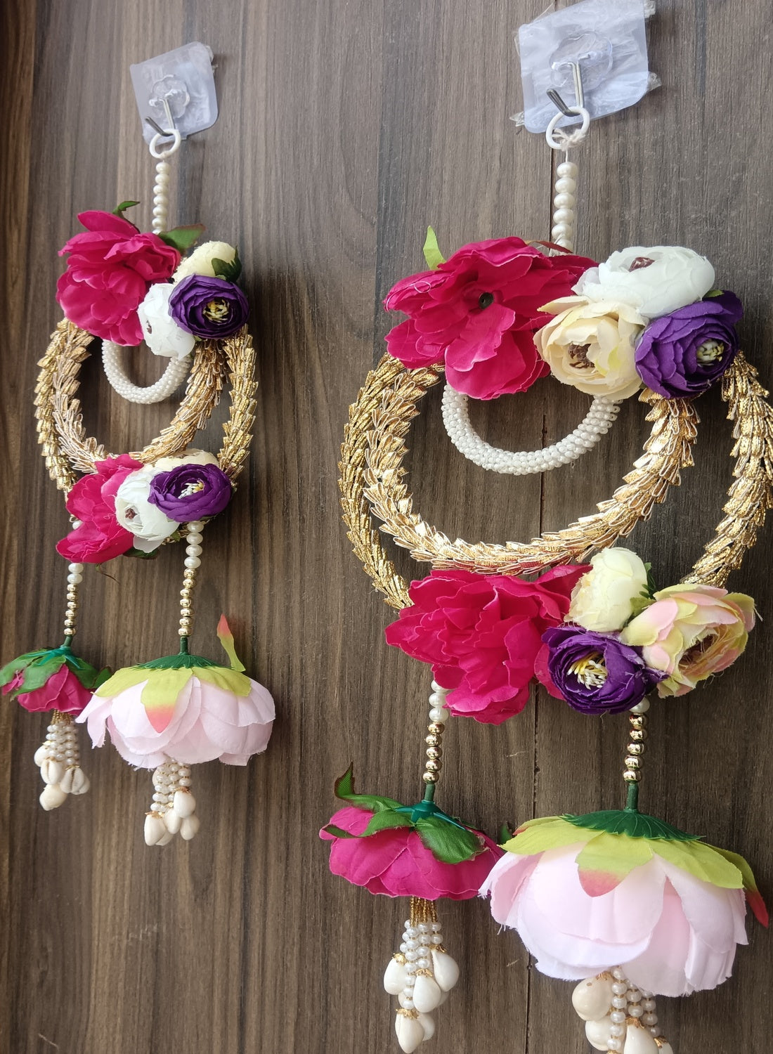 Nutts Small Hanging Decoration Handmade Decorative Wall Accent for Home Pack of 2 (Small168)