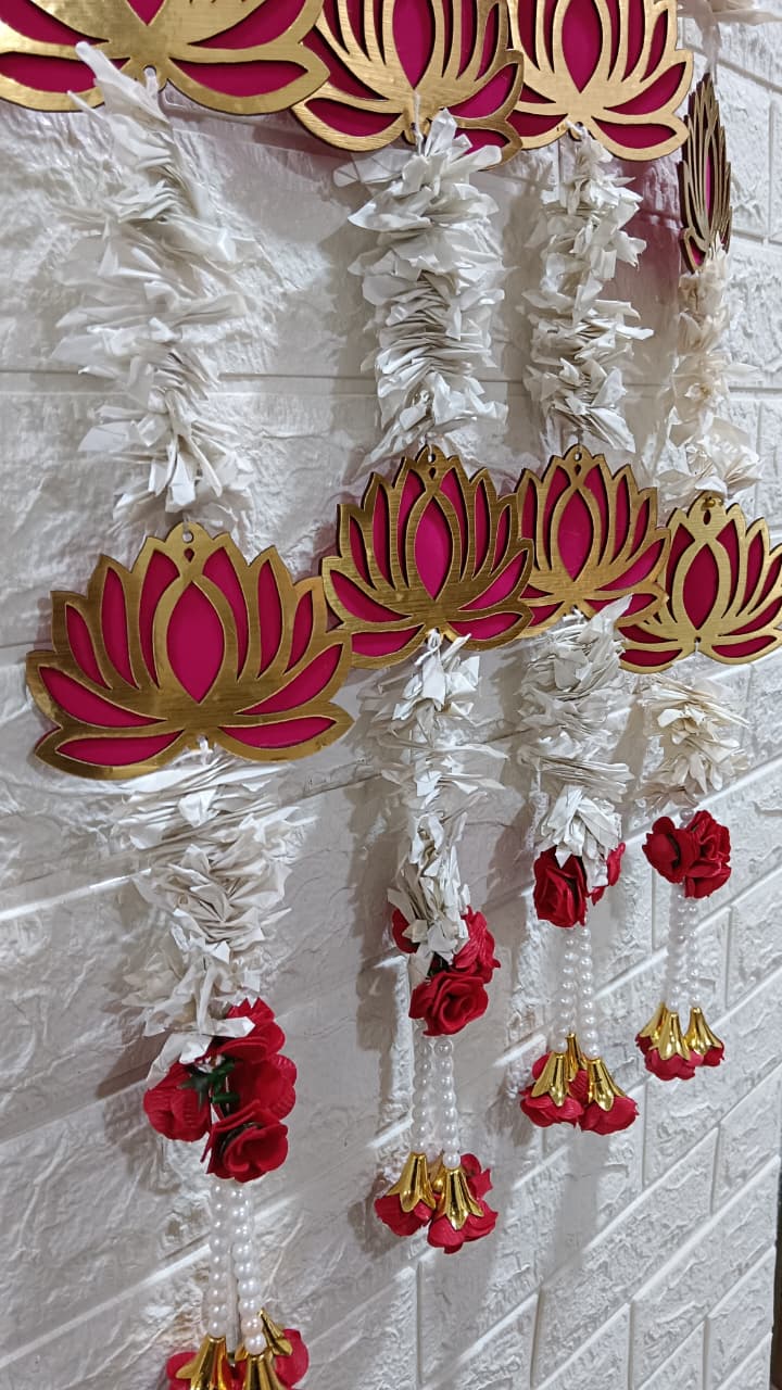 Nutts Lotus Wall Hanging Perfect For Divine Interior Decor Adds Spiritual And Elegant Touch Ideal For Pooja Room Living Room And Festive Setup