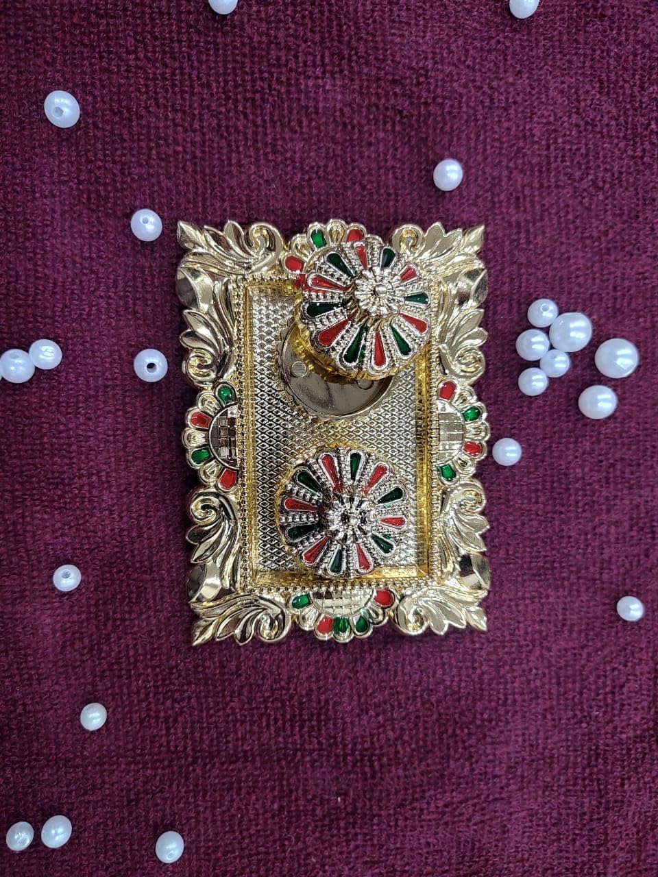 Nutts Artistic Handmade Pooja Thali Decorative Indian Prayer Plate Traditional Festival Home Decor Gift (PoojaP39-1)