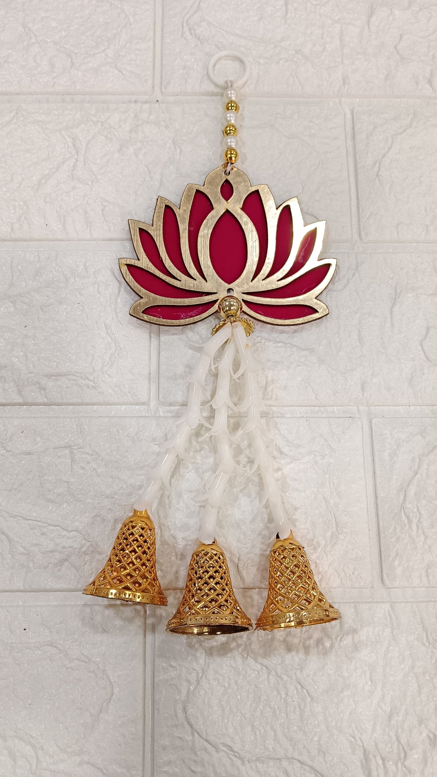 Nutts Lotus Wall Hanging Perfect For Modern Spiritual Decor Enhances Interior Design With Elegant Lotus Pattern Ideal For Pooja Room And Meditation Space