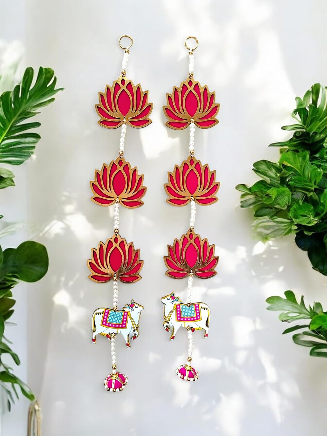 Nutts Lotus Wall Hanging Ideal For Temple Wall Decor Adds Spiritual And Divine Touch Perfect For Mandir And Pooja Room Decoration