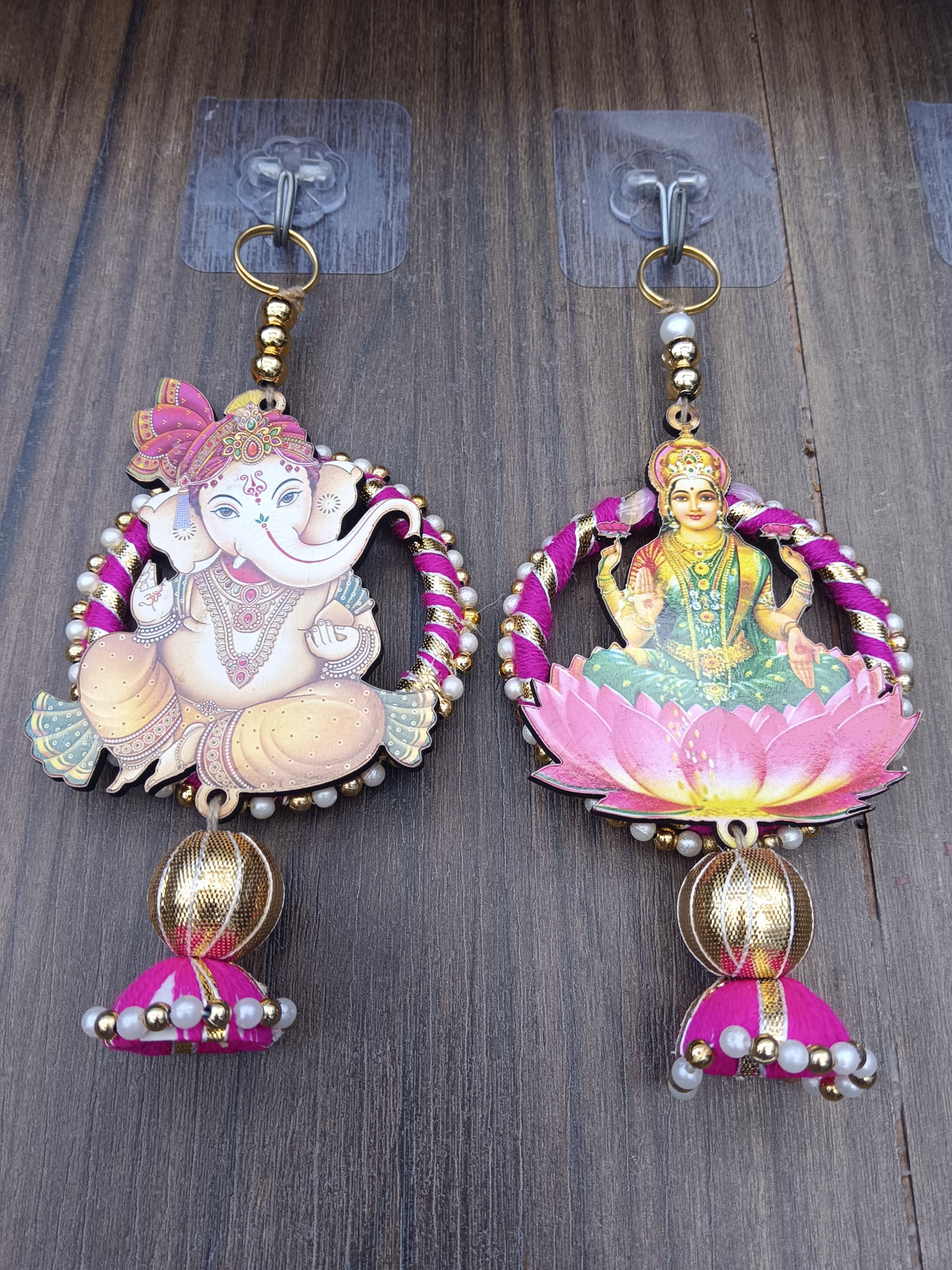 Nutts Handcrafted Wall Hanging Gift for Home Office Bedroom Decoration Festive Home Pooja Hanging Decorations Pack of 2 (Small126)