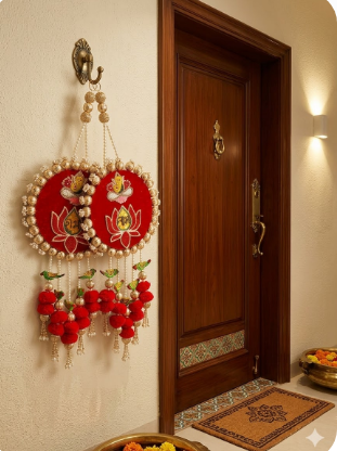 Nutts Handmade Hanging for Home Decorative Wall Hanging | Diwali Festival Pooja Room Entrance Door Pack of 2 (Small187)