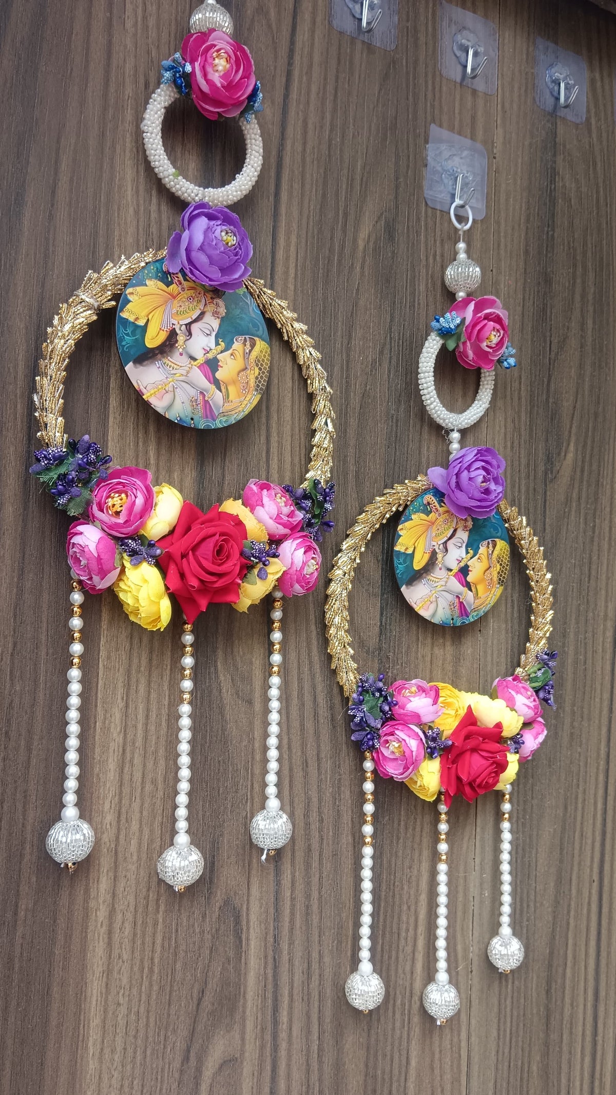 Nutts Handmade Wall Hanging Decorative Door Toran Tassel Religious Home Temple Festival Decorations Pack of 2 (Small138)