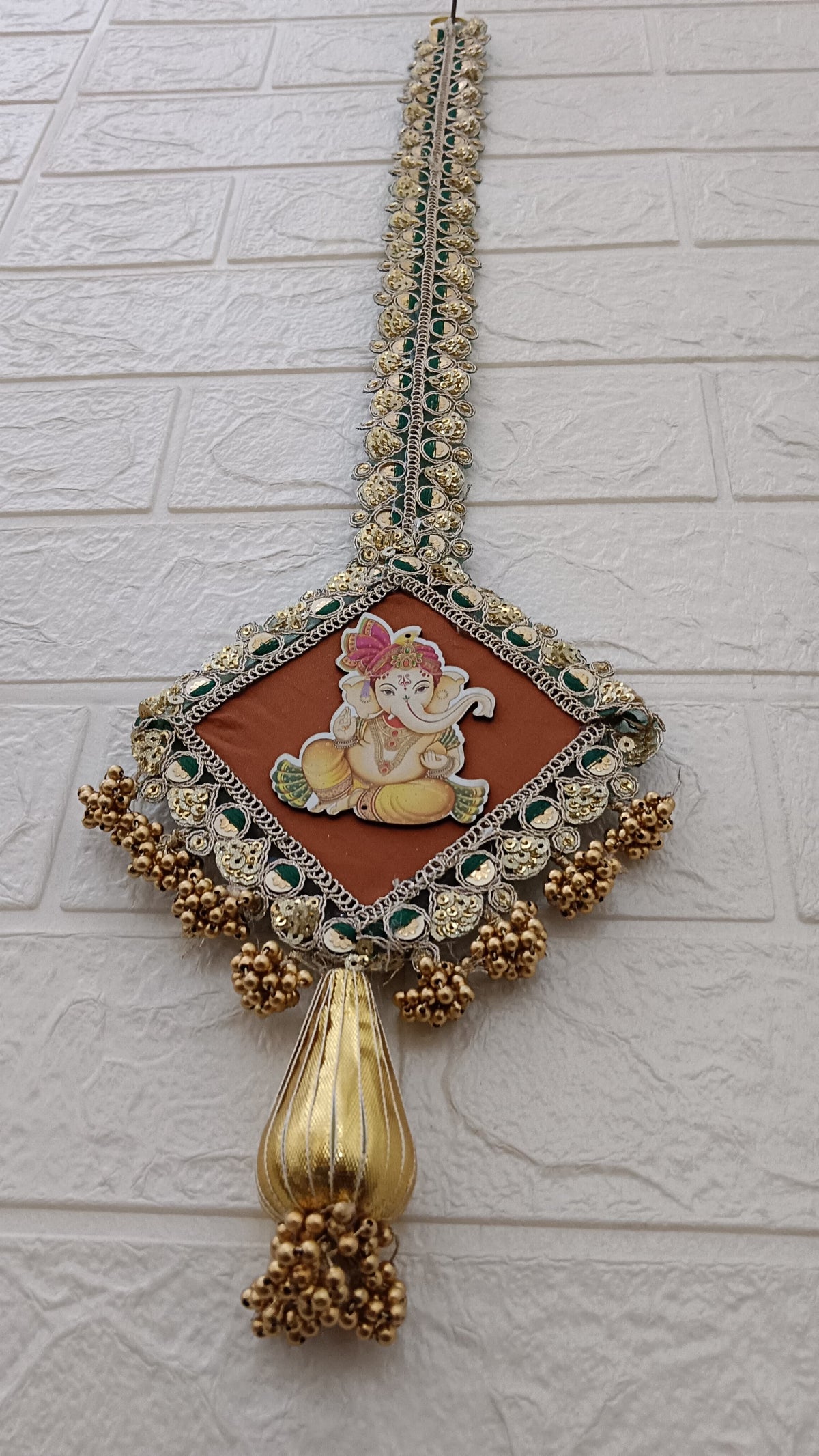 NUTTS Decorative Artificial Floral Toran with Latkan | Traditional Indian Door Hanging for Home, Festival, Pooja & Diwali (Pack of 2) (SMALL106)