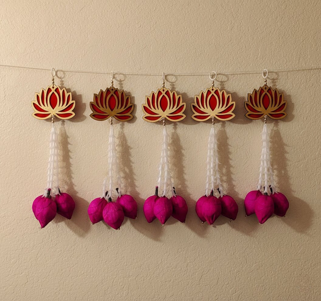 Nutts Lotus Wall Hanging Artistic Decorative Piece For Home Decor Enhances Interior Walls With Unique Lotus Design Perfect For Modern And Traditional Homes