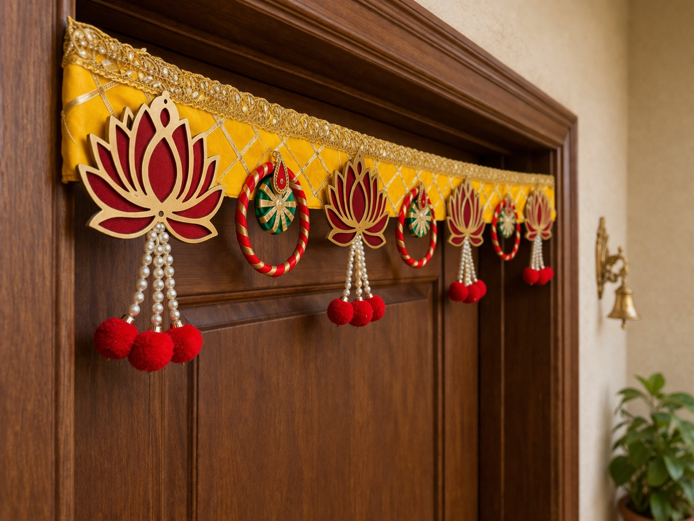 Nutts Ethnic Door Hanging Bandhanwar for Pooja Decor