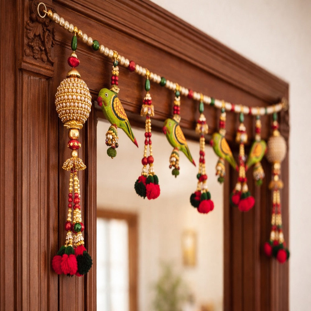 Nutts Handmade Pearl Decorative Bandhanwar Toran