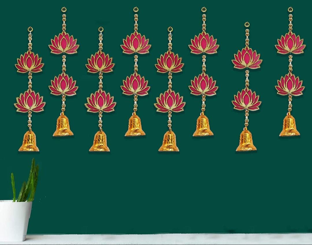 Nutts Lotus Wall Hanging Enhances Spiritual Home Decor Ideal For Pooja Room Living Room Temple Decoration Adds Calm Positive Energy With Elegant Design And Premium Finish