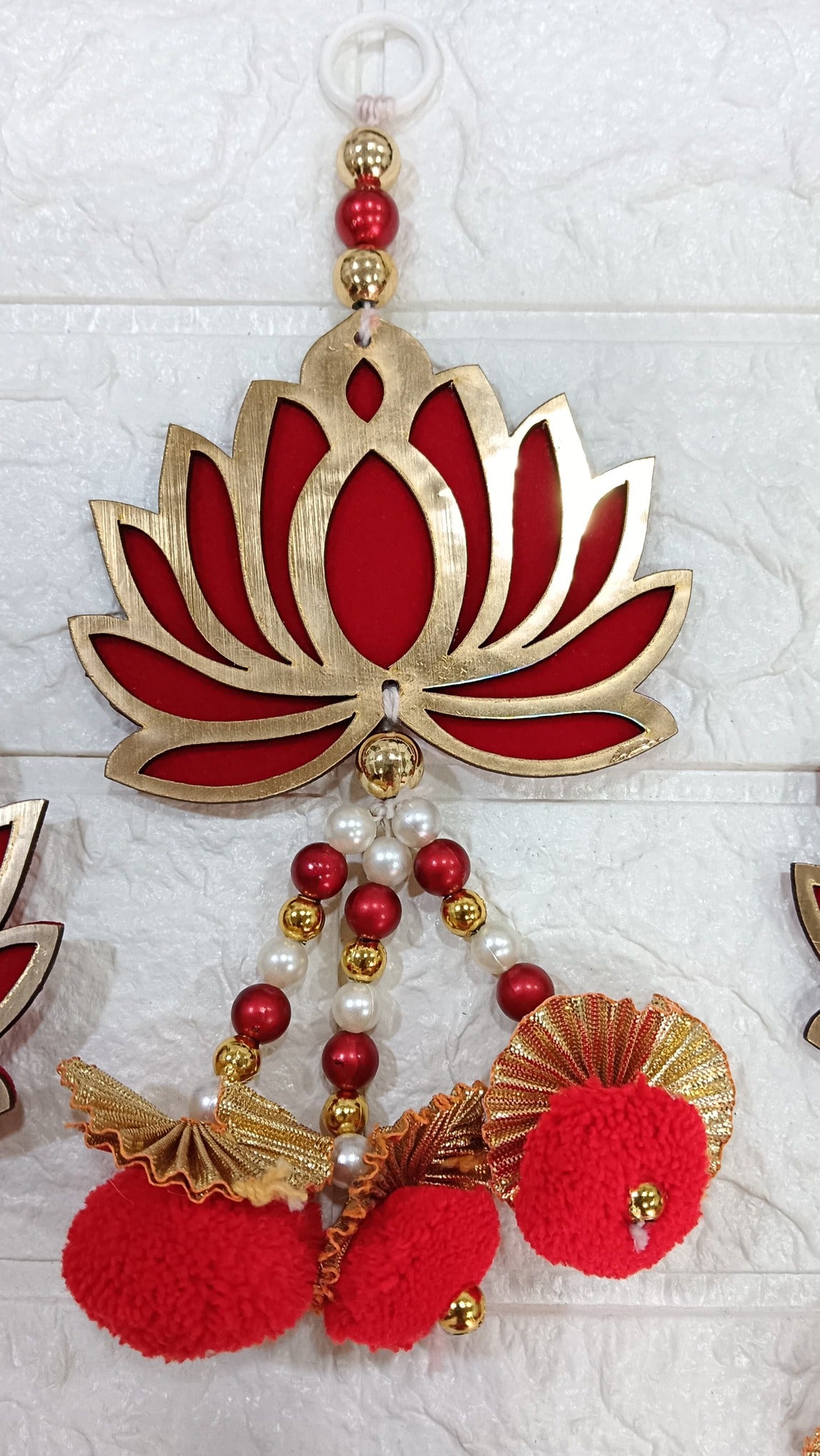 Nutts Lotus Hanging Ornament Stylish Decor For Home Wall Enhances Living Room And Bedroom Interiors With Modern And Artistic Lotus Design