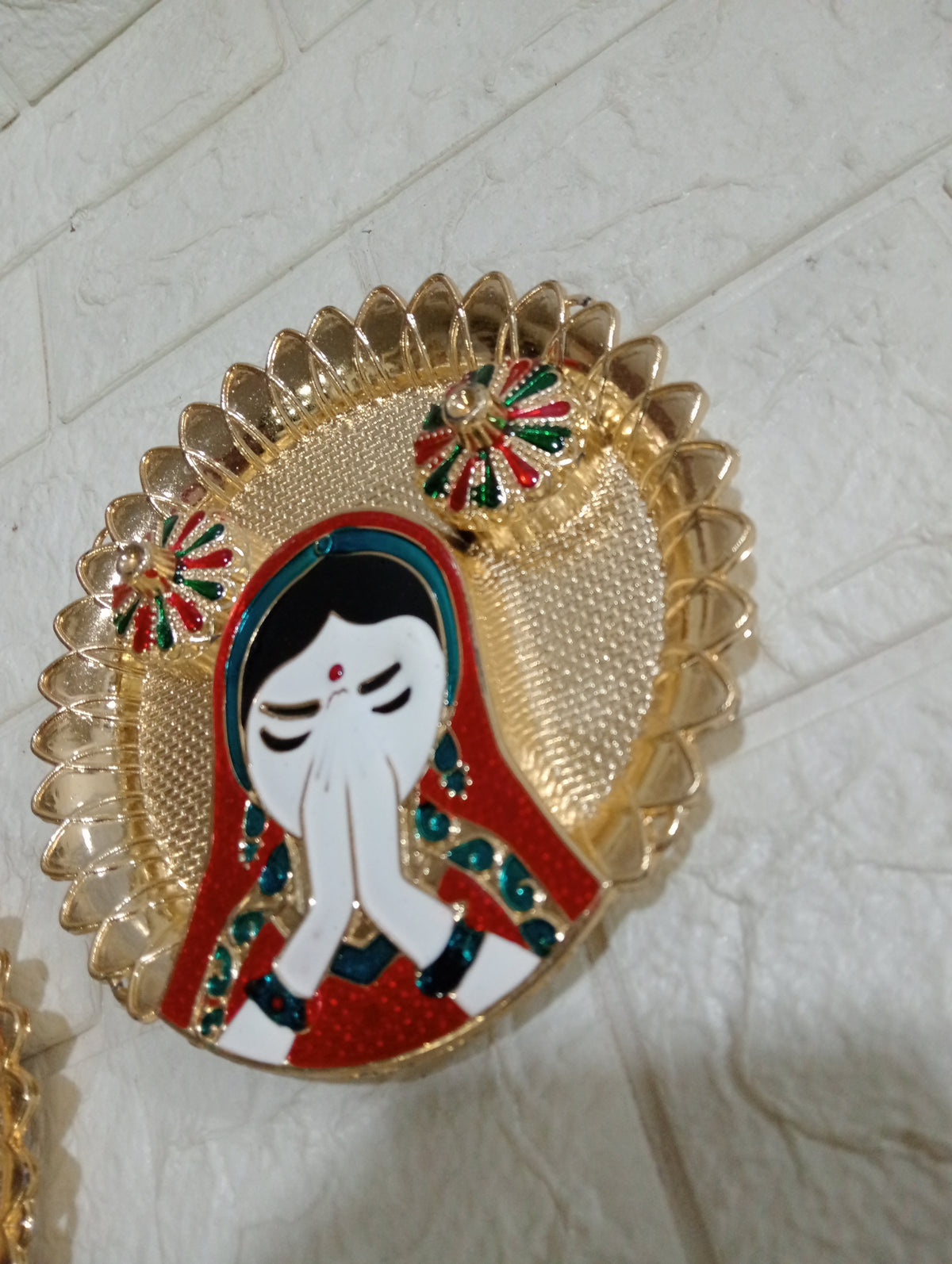 Nutts Decorative Pooja Traditional Religious Festival Worship Elegant Mandir Puja Essentials Diwali Navratri Wedding Home Decor Sacred (PoojaP36-3)