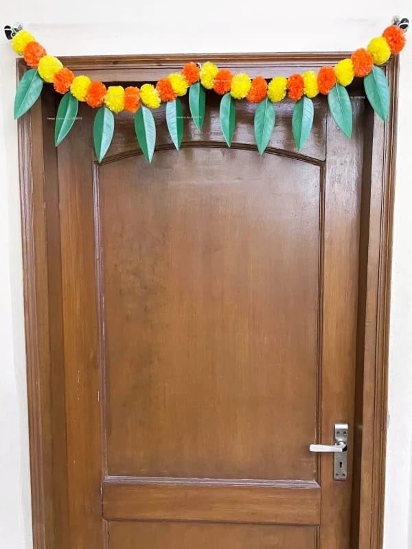 Sellplus Handmade Bandhanwar Decorative | Traditional Handmade Artificial Flower Bandhanwar | Home Entrance Decorations Bandhnawar (Pack of 1) (BDHW570)
