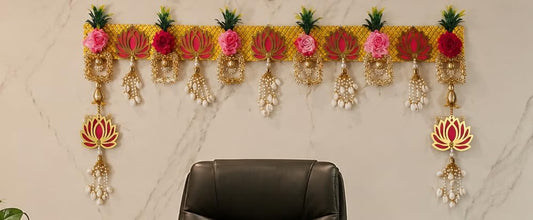 Sellplus Handmade Decorative Bandhanwar Toran Hanging Traditional Door Entrance Festival Home Decor Pooja Mandir Diwali Wedding (BDHW165)