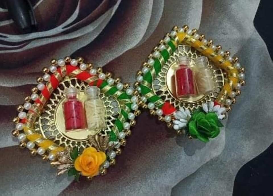 Rakhi Plater Holder Design and Ethnic Rakhi Thali with Kumkum Chawal Holder for Decorations