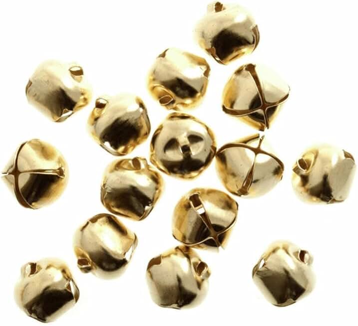 Golden Ghungroo Bells Decorative Craft Bells for DIY Jewelry Decoration Pooja Wedding Decor