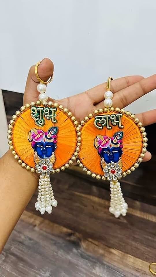 Shubh labh Small hangings for Door | Gifting | Decor (Pack of 2) (SMALL177)
