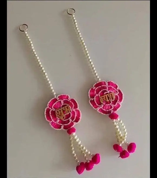 Nutts Traditional Decorative Beautiful Shubh Labh Hanging Wall Hanging for Main Door Decor Item Wall Hanging for Perfect for Home Decor Hanging (Pack of 2) (SMALL396)