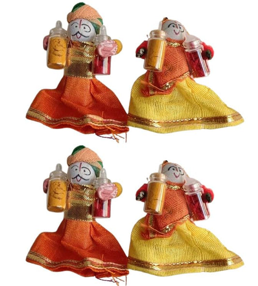 NUTTS Traditional Decorative Puppet with Decorative Holi Return Gifts for Festival Celebration(HOLIPLATE-69)