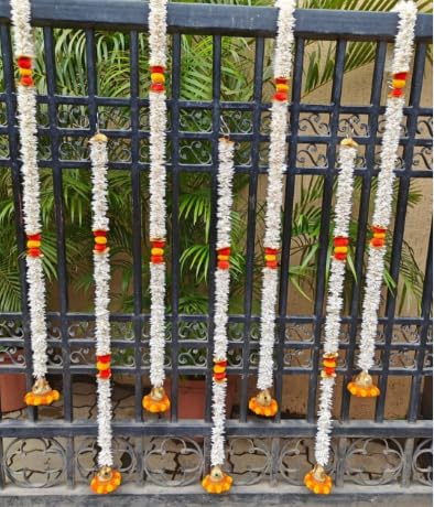 Nutts Handmade Floral Paper Gajra Hanging Decorations | Traditional Decorative Paper Gajra | Home Entrance Decor Hanging (PAPERG35)