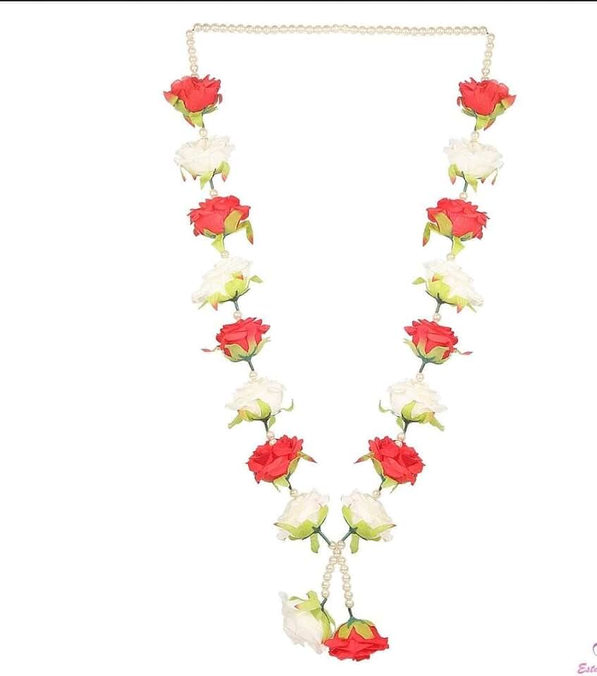 Amazing Designer Artificial Velvet Flower Garland | Puja Mala | for Photo Frames & God | Handmade Garland Artificial Mala | for Photo Frame, God, Mandir and Temple