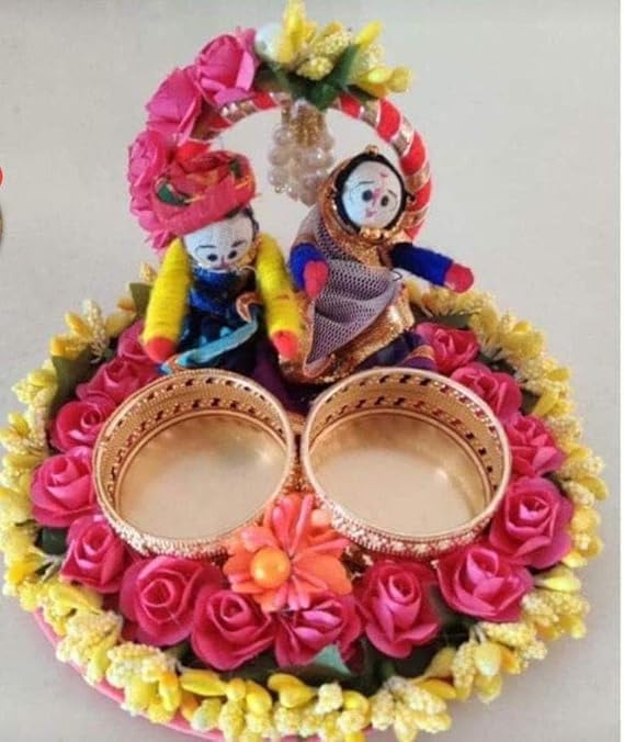 SellPlus Handmade Decorative Moti Chudi Puppet Tlight for Decoration | Tlight for Diwali | Decoration for Home (Pack of 1) (Tealight-307)