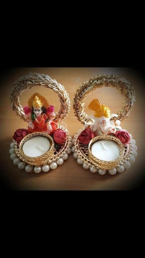 SellPlus Handmade Decorative Moti Chudi Tlight for Decoration | Tlight for Diwali | Decoration for Home (Pack of 2) (Tealight-336)