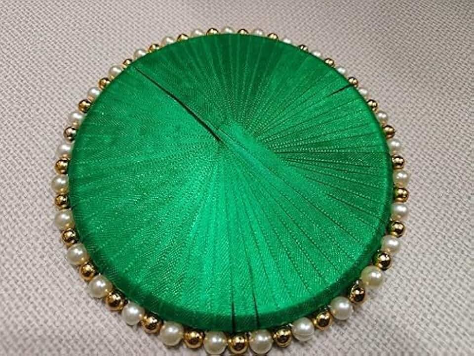 5 Inches Moti Bangle for Art & Craft | Diwali | Navratri | Wedding Decor | Wall Hanging | | Home Decor (5 Pcs) (Green)