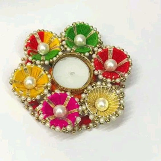 Sellplus Decorative Jhumki Tealight Holder | Decoration for Home | Office | Diwali | Pooja | Diwali & All Special Festival Decor (Tealight-135) (Pack of 2)