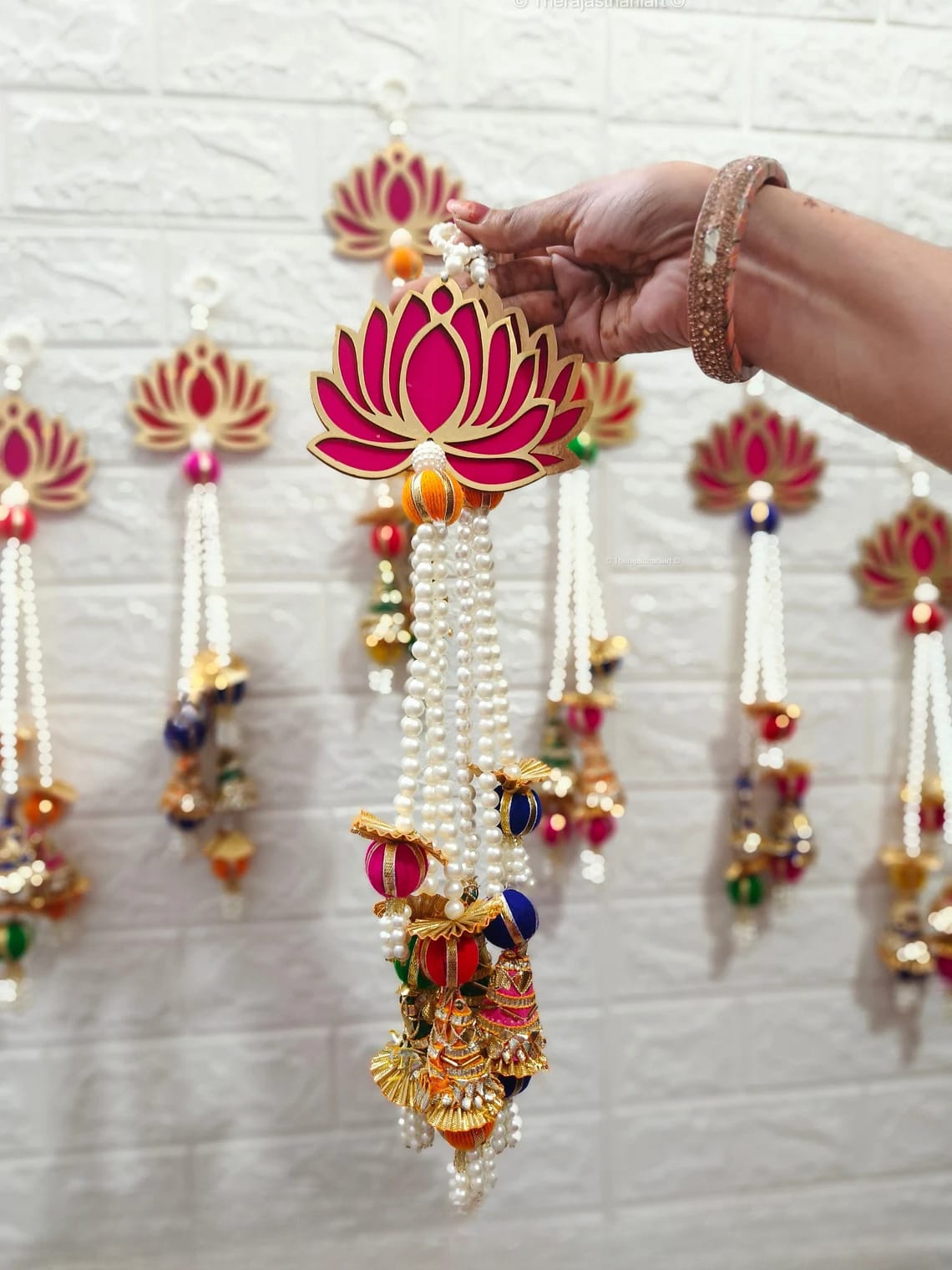 Nutts Lotus Hanging Stylish Decorative Accent Adds Modern Peaceful Touch To Home Interiors