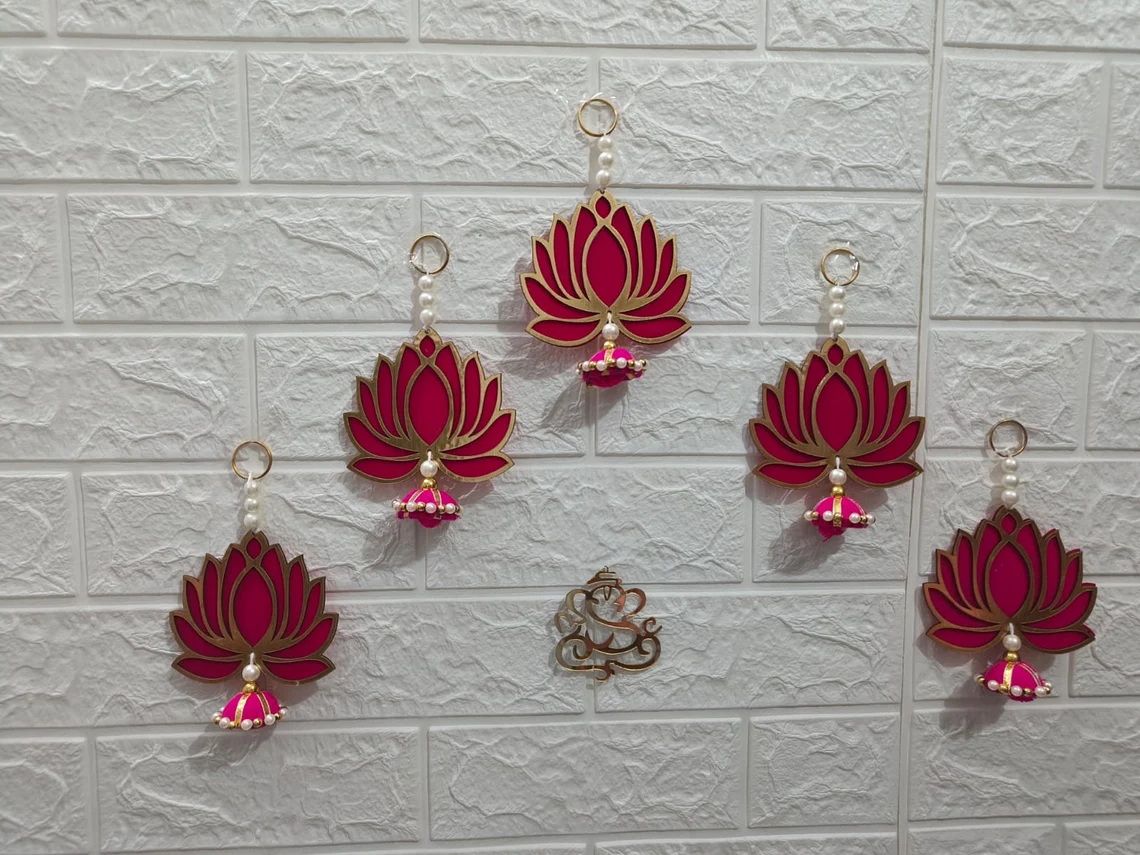 Nutts Lotus Hanging Decor Ideal For Entrance Wall Decoration Creates Welcoming And Elegant Look Perfect For Home Entryway And Living Room Styling