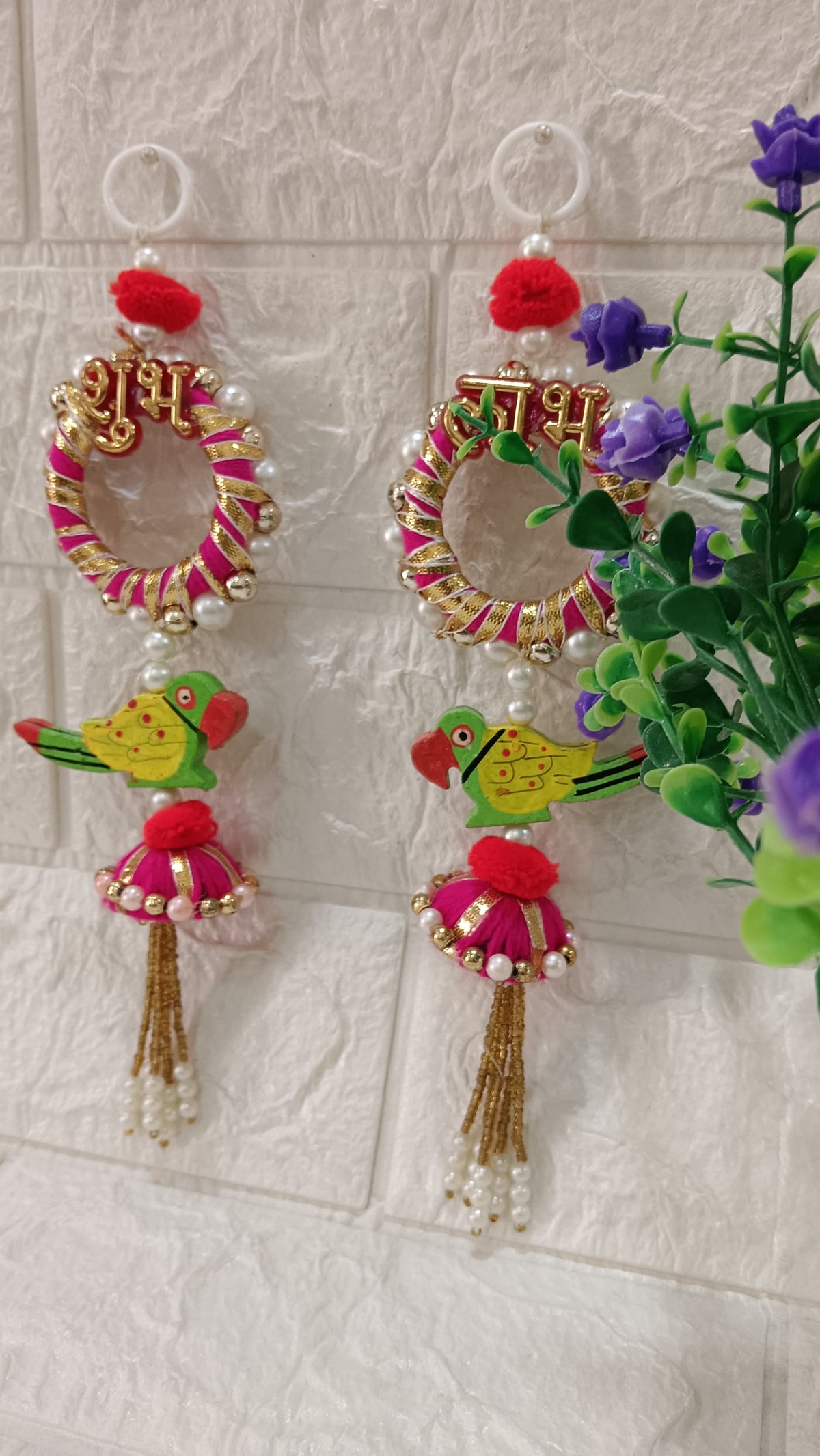 Decorative Hanging Perfect for Home Decoration | Ideal for Diwali Festivities | Enhance Your Space with Graceful Touches (Pack of-2) (SMALL134)