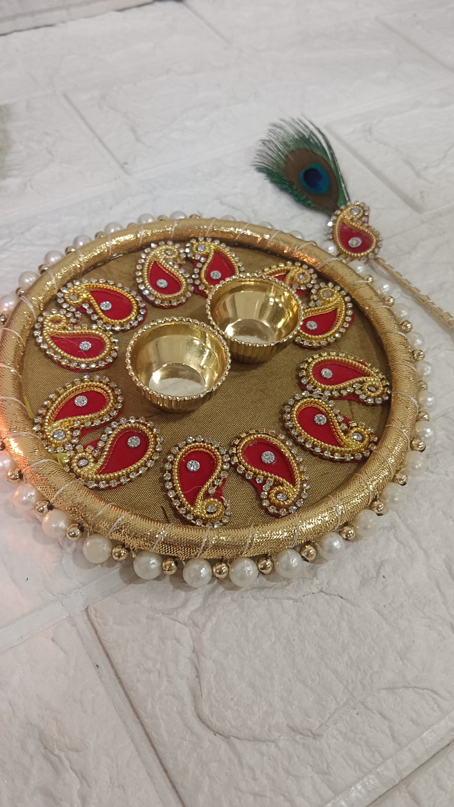 Nutts Decorative Traditional Pooja Festival Prayer with Elegant Design for Daily Worship Temple Home Celebration Spiritual Ritual Use(Pack Of 1) (PoojaP07)