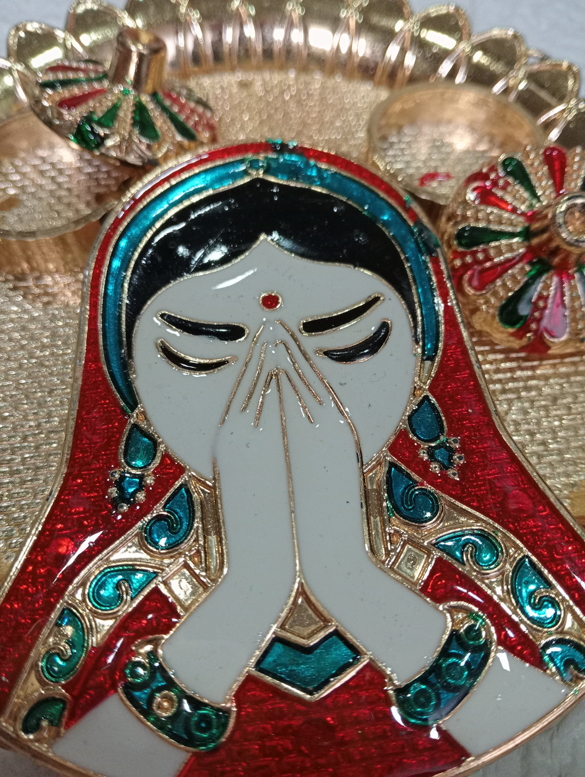Nutts Decorative Pooja Traditional Religious Festival Worship Elegant Mandir Puja Essentials Diwali Navratri Wedding Home Decor Sacred (PoojaP36-4)