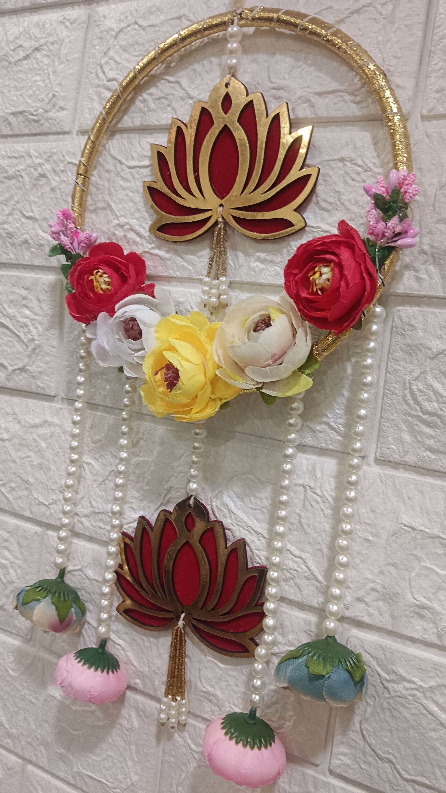 Nutts Lotus Wall Hanging Premium Home Decor Enhances Interior Walls With Artistic Design