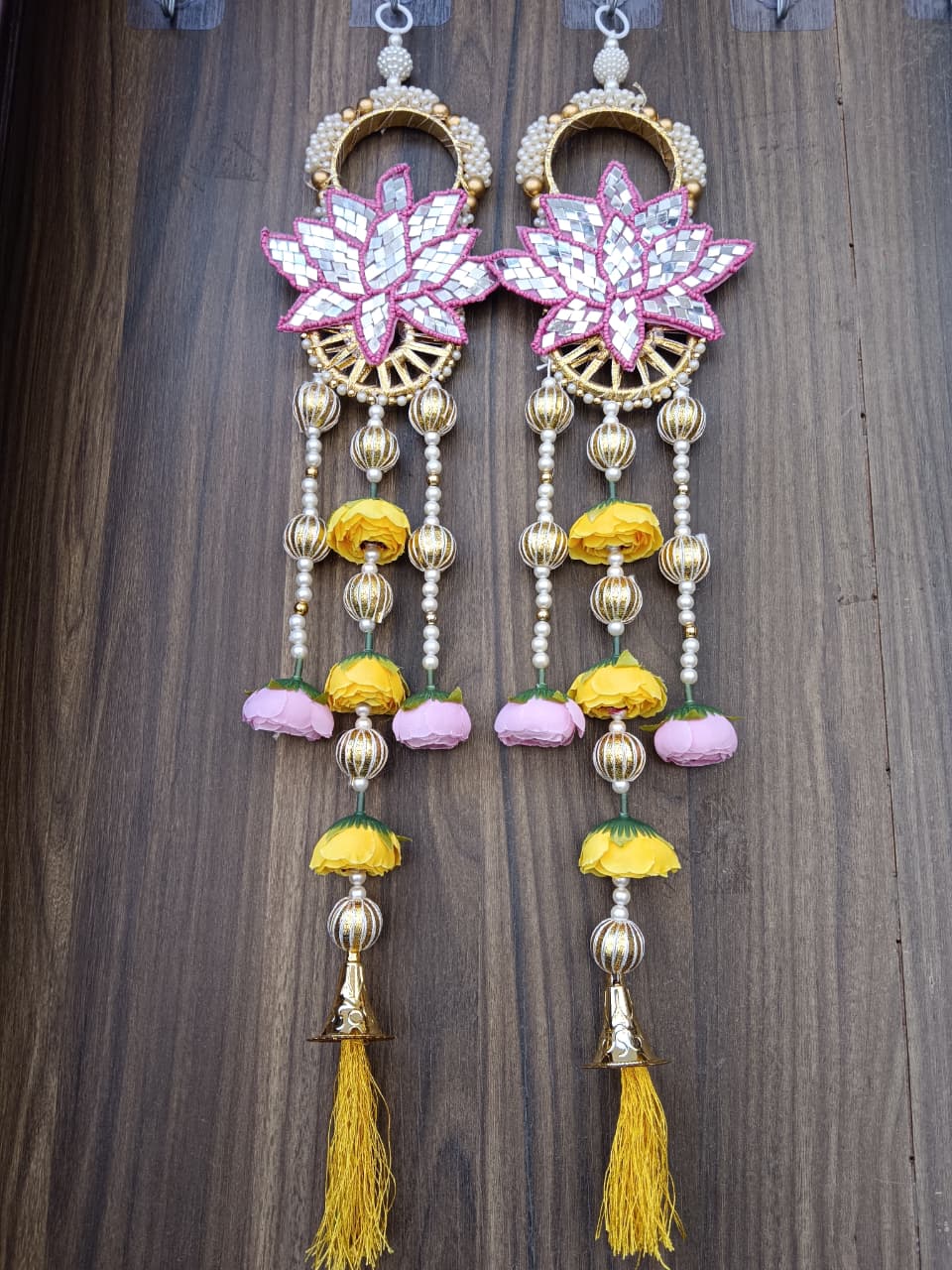Nutts Handmade Hanging for Home Decorative Wall Hanging | Diwali Festival Pooja Room Entrance Door Pack of 2 (Small183-2)