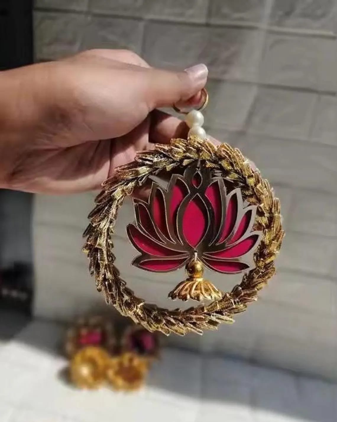 Nutts Lotus Wall Hanging Elegant Home Decor Enhances Interior With Spiritual Lotus Design