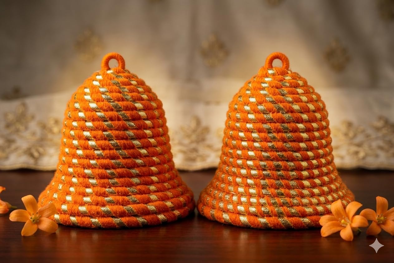 Nutts Gota Jingle Bells for Christmas Tree Jingle Bells for Home Decor Christmas Tree Decoration Art & Crafts Hanging Bells Decor | Party | Decroation Item (Pack of 2) (SH-RM-Bell05/4)