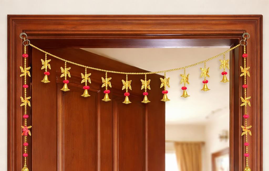 Sellplus Handmade Bandhanwar Decorative | Decorative Bandhanwar Toran with Beads and Tassels | Diwali Navratri Wedding Festival Bandhanwar Decor (Pack of 1) (BDHW411)
