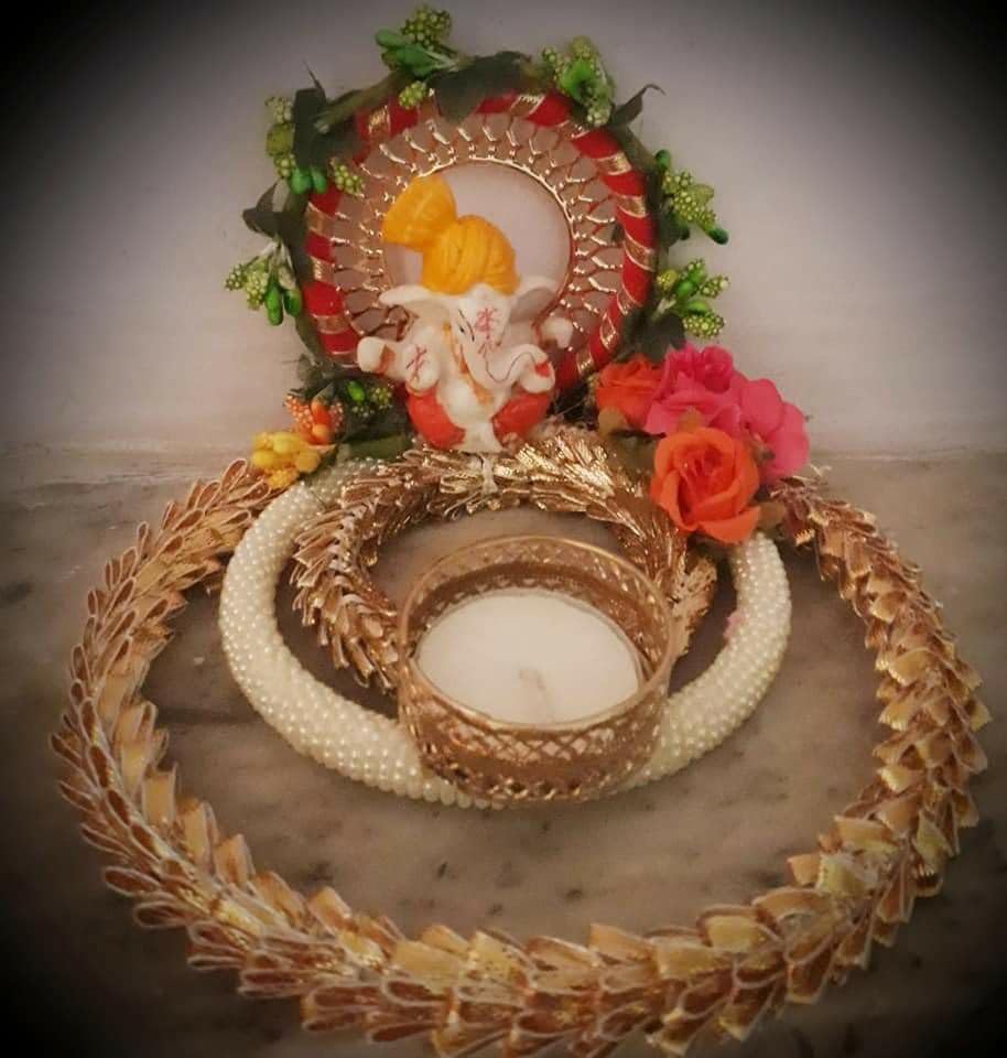 Sellplus Elegant Decorative Tealight Holder for Festival Pooja Home Decoration Wedding Mandir Decor Reusable Candle Holder(Pack of 1) (Tealight-233)