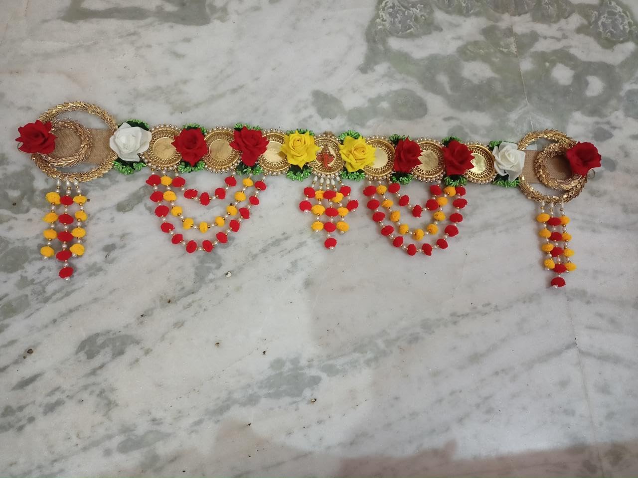 Sellplus Handmade Bandhanwar Decorative | Designer Bandhanwar Toran for Main Door Mandir Entrance Festive Home Decor (Pack of 1) (BDHW489)